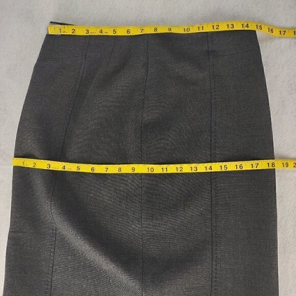 Ann Taylor LOFT Petites Women's Dark Gray To Black Lined Pencil Skirt Size 6P - Picture 8 of 11